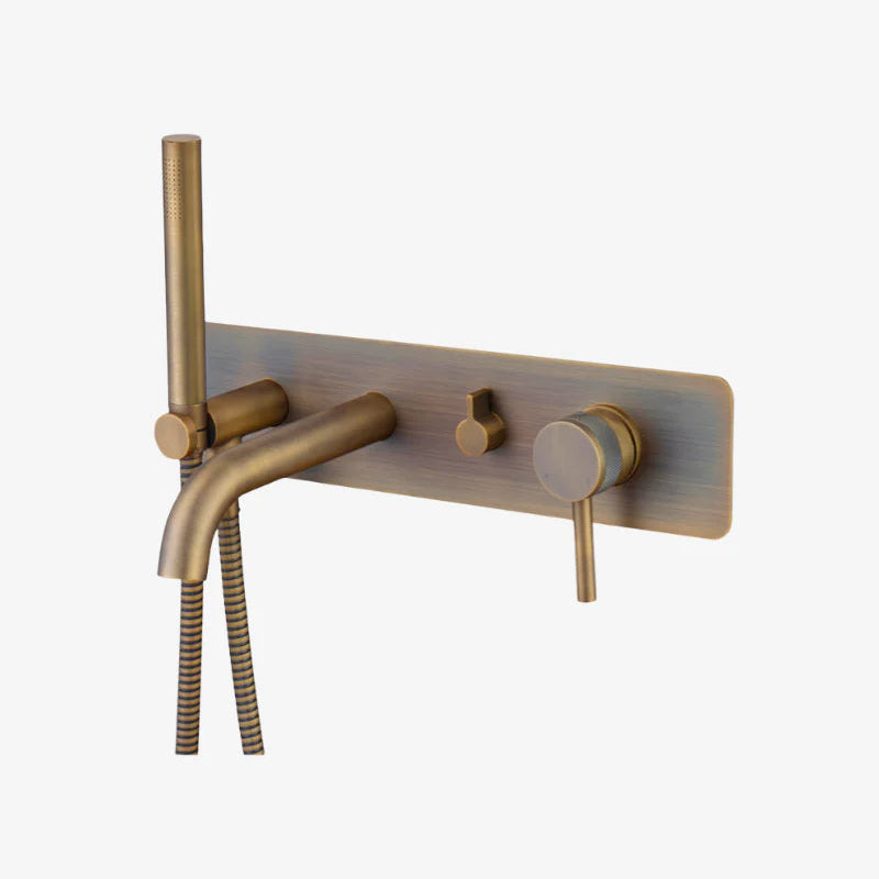 CLEA Spain Solid Brass Rectangle 2-Way Concealed Shower Mixer with Integrated Spout 90 x 180–205 mm