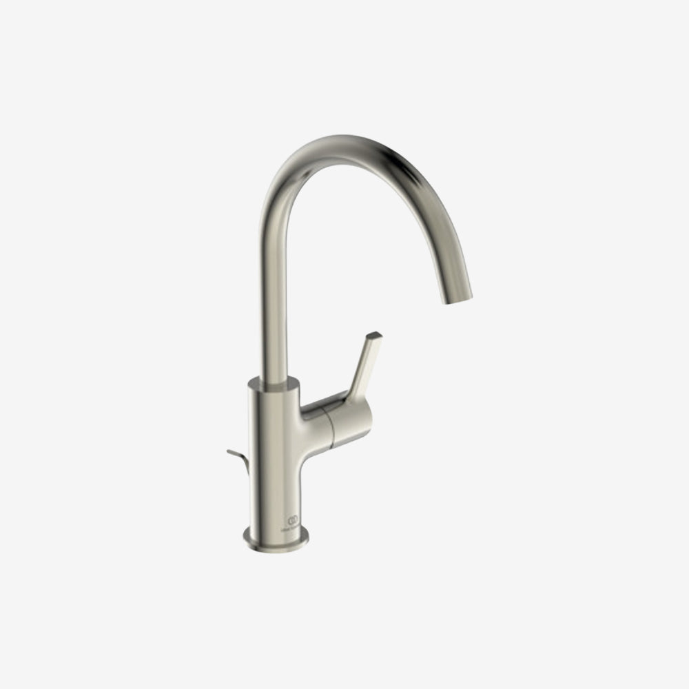 Ideal Standard Joy Brass Deck-Mounted High Spout Basin Mixer 5 L/min with Pop-Up Waste 311 x 100 x 230 mm