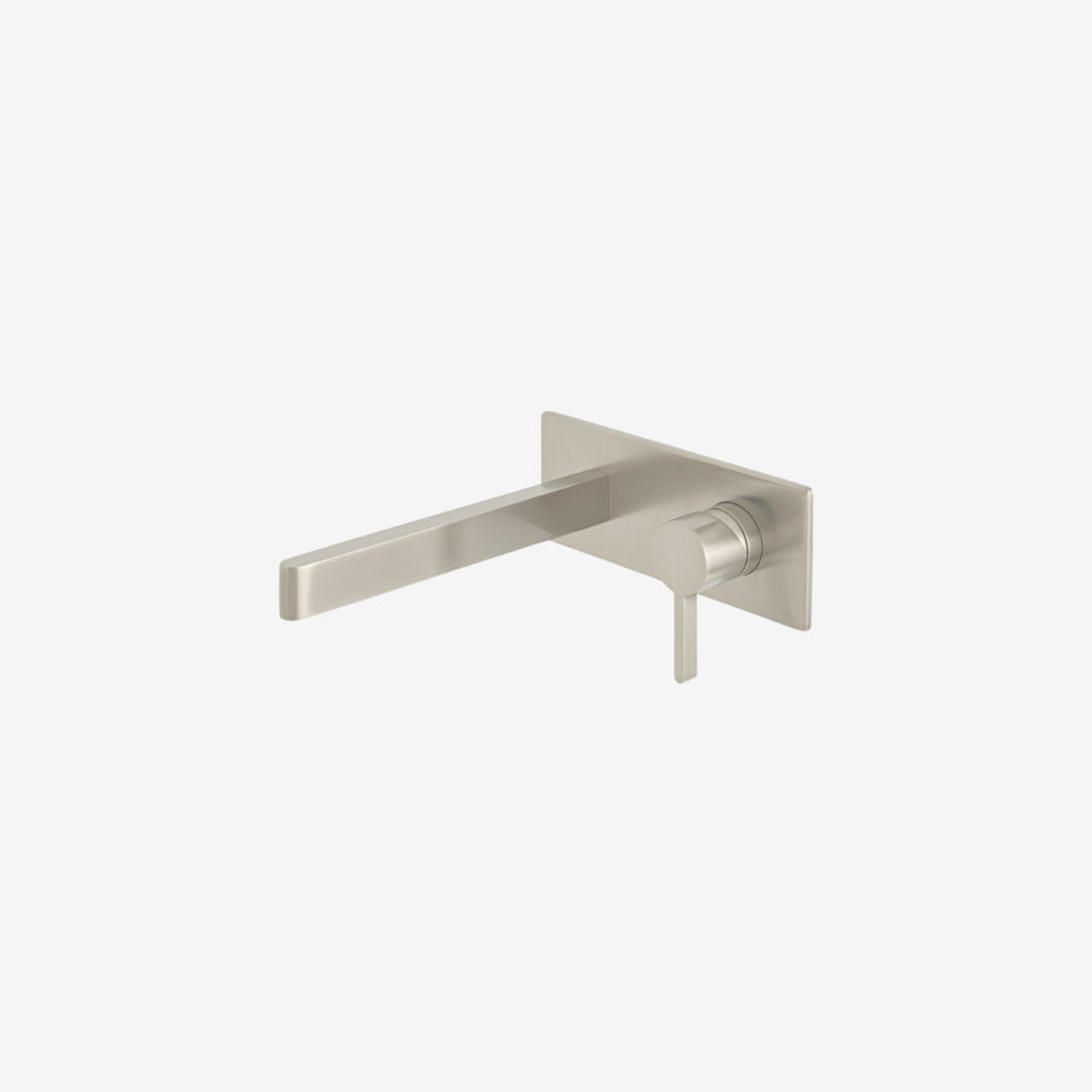 VADO Edit Brass 2-Hole Wall-Mounted Single-Lever Basin Mixer Brushed Black 220 x 200 mm