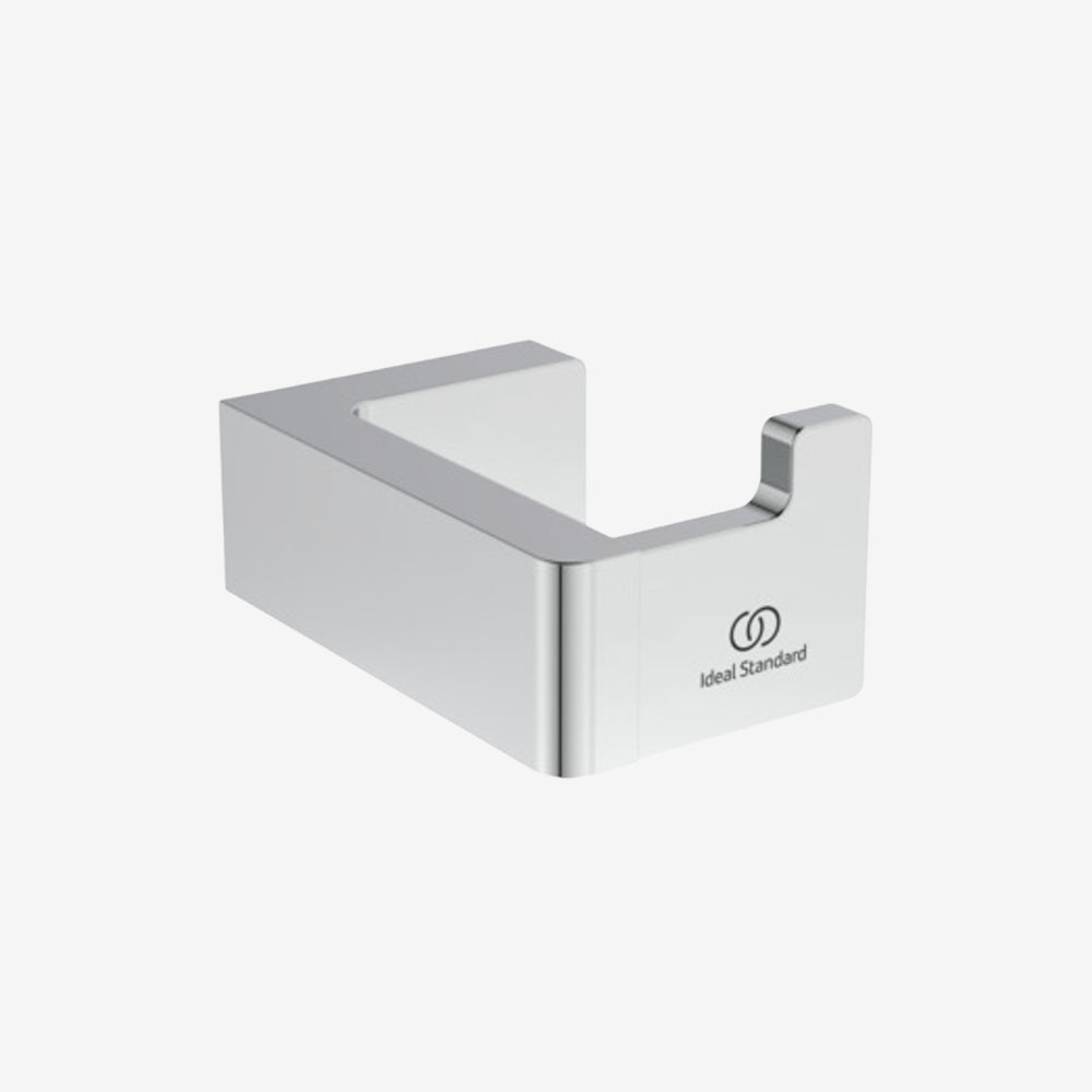 Ideal Standard Conca Brushed Gold Brass PVD Square Wall Mounted Robe Hook 74 × 49 × 35 mm