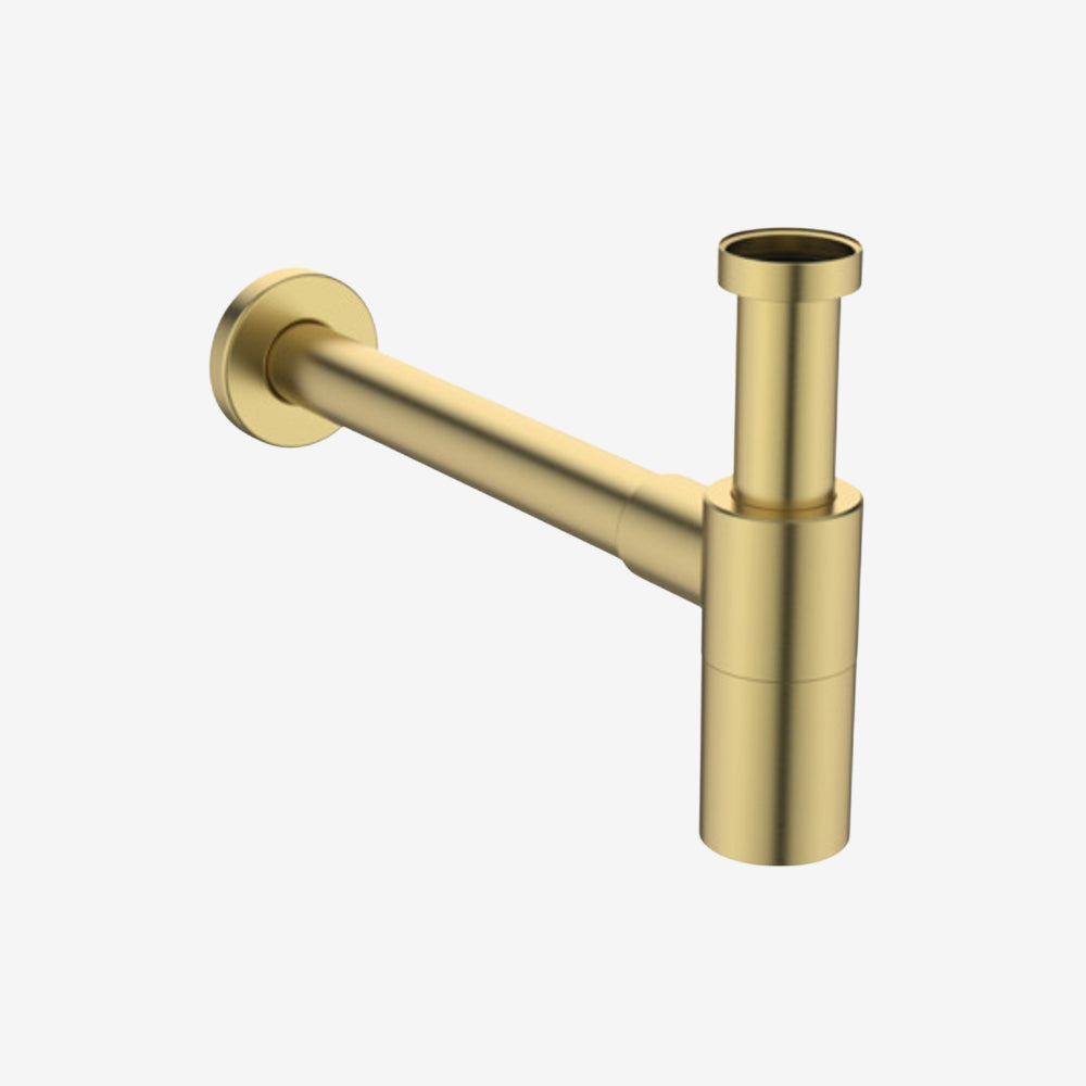 Ideal Standard Metal PVD Cylindrical Adjustable Bottle Trap Siphon 70 × 325–348 × 152–244 mm