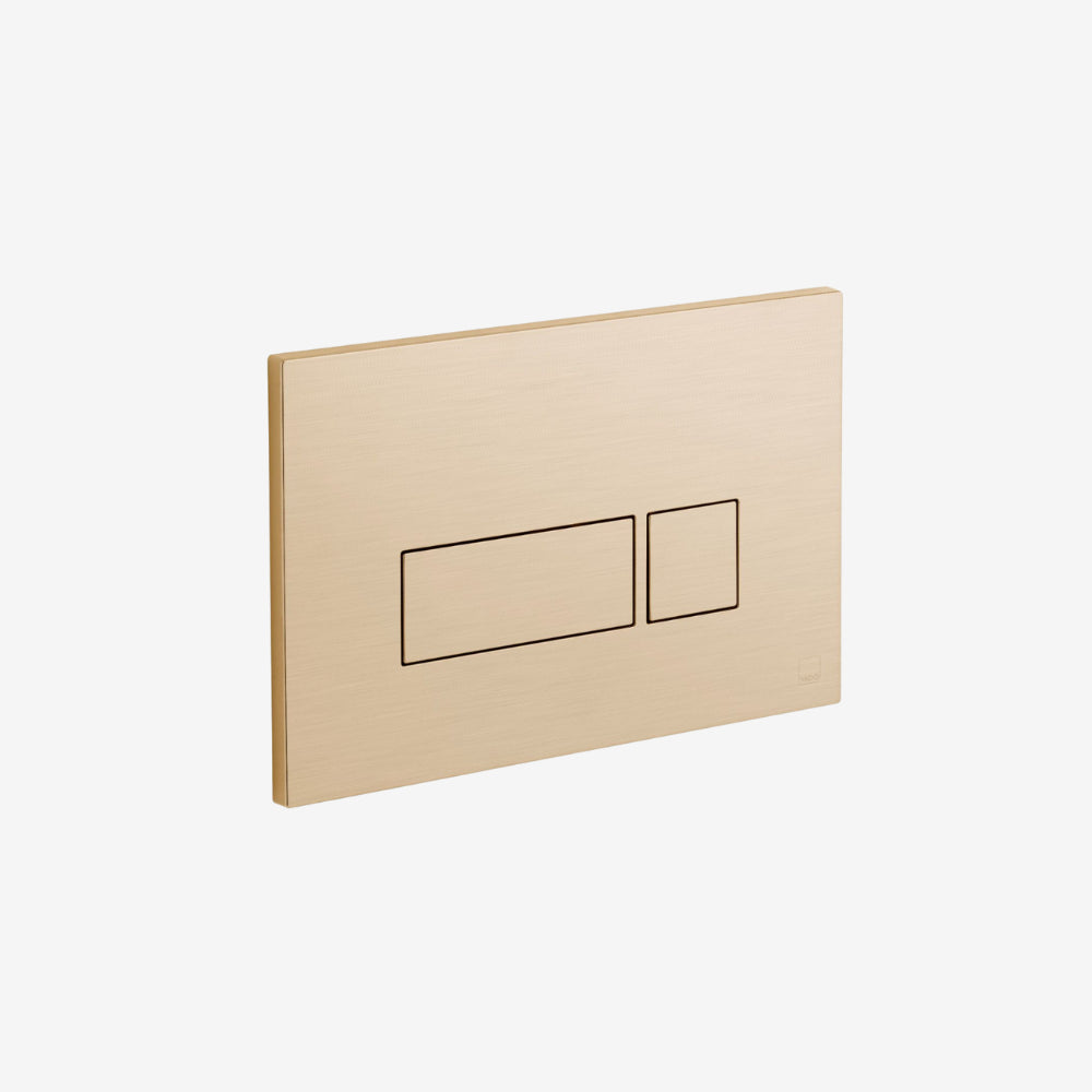 VADO Rectangular Wall-Mounted Dual Flush Pneumatic Flush Plate with Square Buttons 79 x 245 x 160 mm