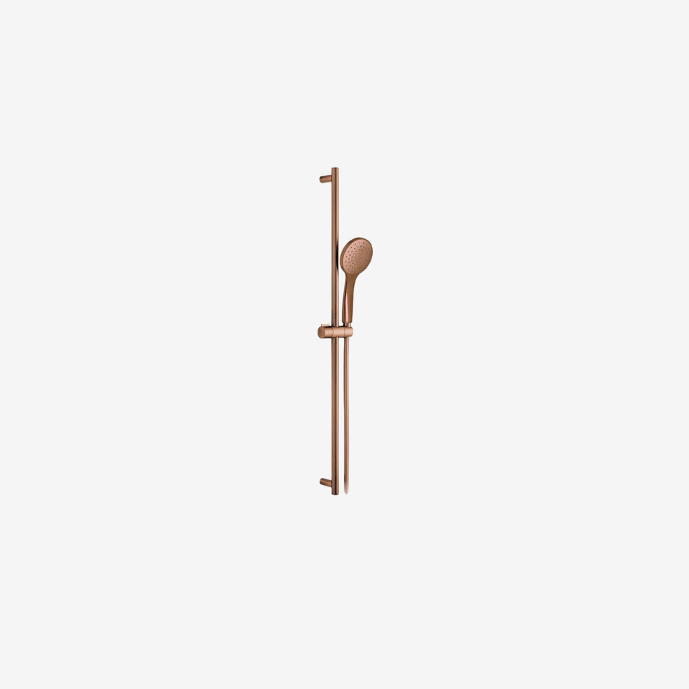 Atmosphere Brushed Black Air-Injection Slide Rail Shower Kit