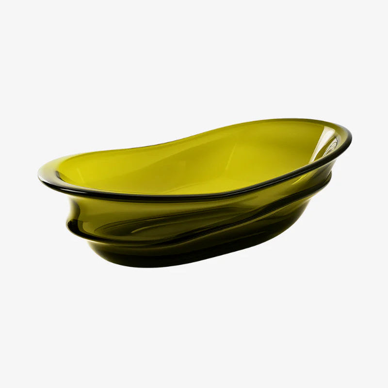 CLEA Resin Transparent Cast Resin Freestanding Bathtub with Chrome Pop-Up Drain 1800 x 880 x 613 mm