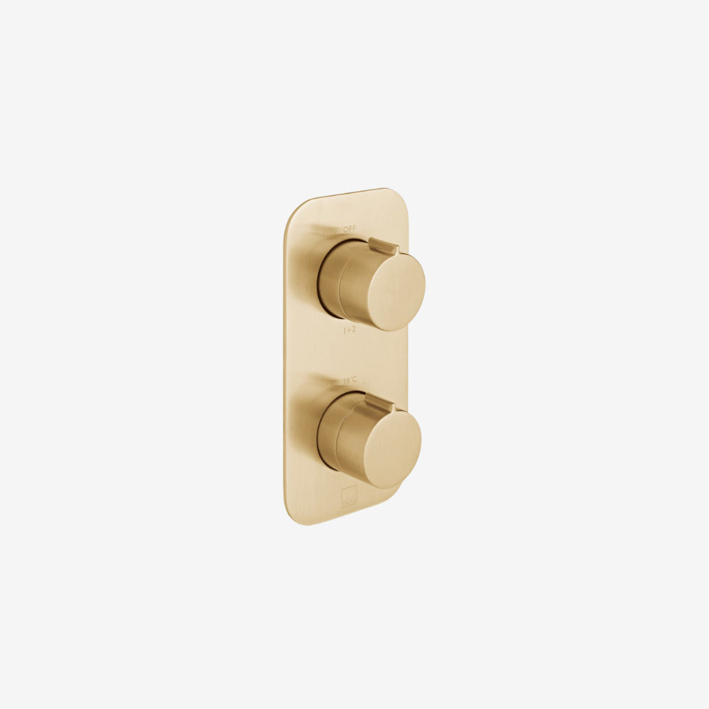 VADO Altitude Wall Mounted 2-Outlet Thermostatic Tablet Valve with All-Flow 125.5 x 80 x 170 mm