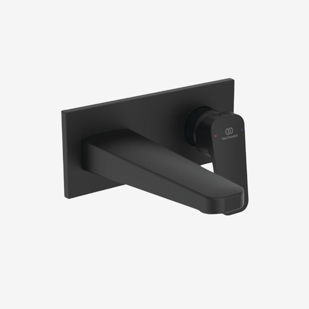 Ideal Standard Ceraplan Rectangular Brass Wall-Mounted Basin Mixer Kit 2 193 x 115.5 mm