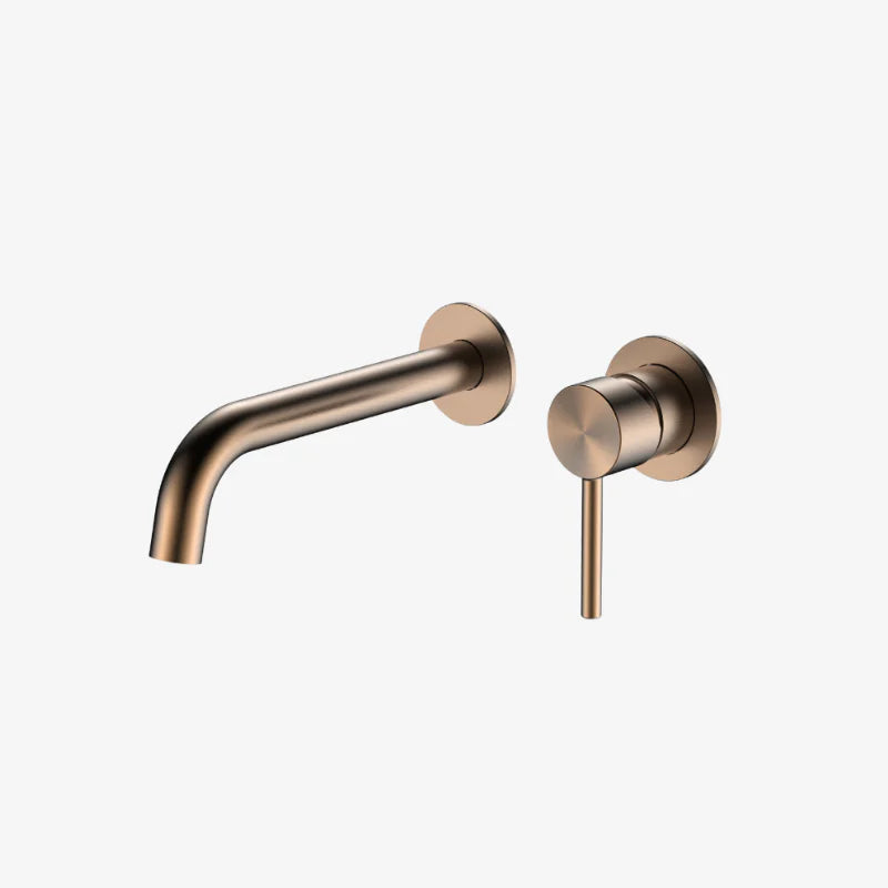 Luxor Round Solid Brass 1-Hole Wall-Mounted Concealed Basin Mixer with Pop-Up Waste 88 x 120 mm