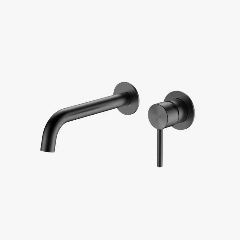 CLEA Luxor Round Solid Brass 1-Hole Wall-Mounted Concealed Basin Mixer with Pop-Up Waste 88 x 120 mm