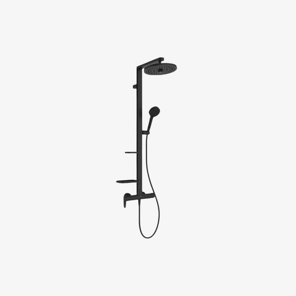 Ideal Standard Ceraflow Alu+ 260 mm Rain Head Aluminum Wall Mounted Exposed Shower System 501 x 356 x 1113 mm