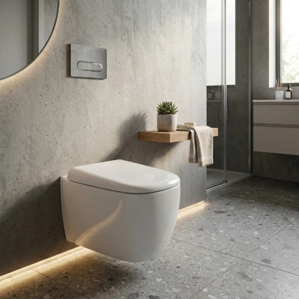 CLEA VERONA TORNADO Wall Hung WC with UF Seat & Fixing Screw W2403