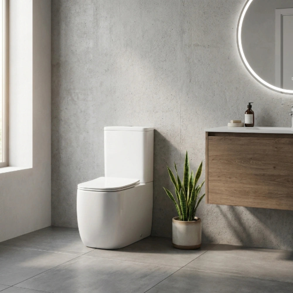 CLEA ETERNO Rimless Two PC Toilet with UF Seat & P-S Connector 2203