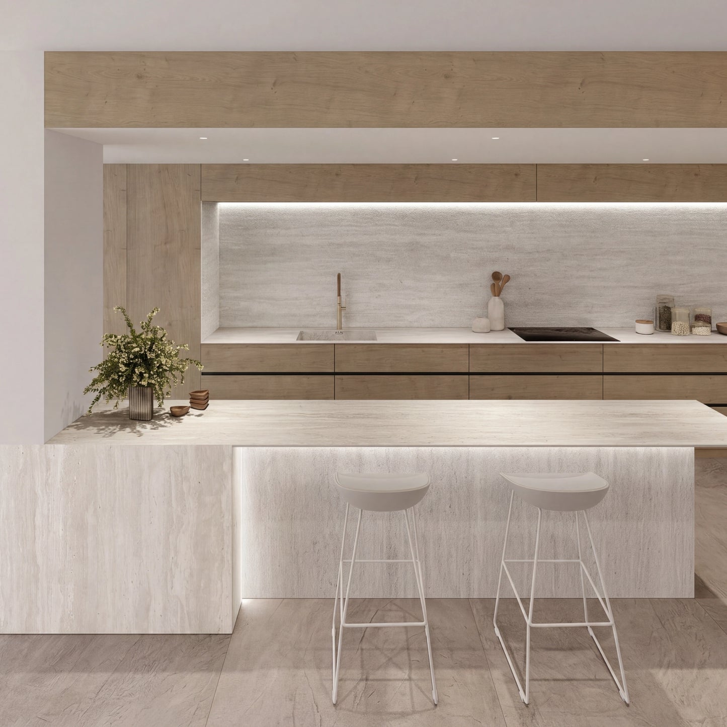 Spain Slab Travertino Navona Rigato Matt