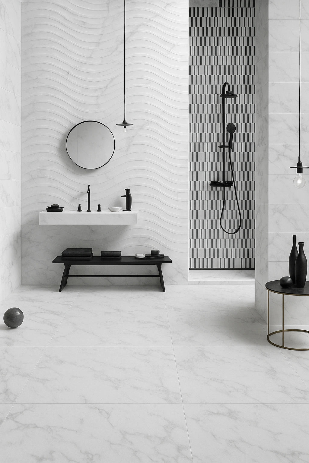 Italy Floor Tiles Italgraniti Statuario Lux Onda