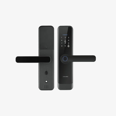 Cassario Neom Digital Smart Lock with Mobile Application, Fingerprint, Password, Cards and Keys, Black
