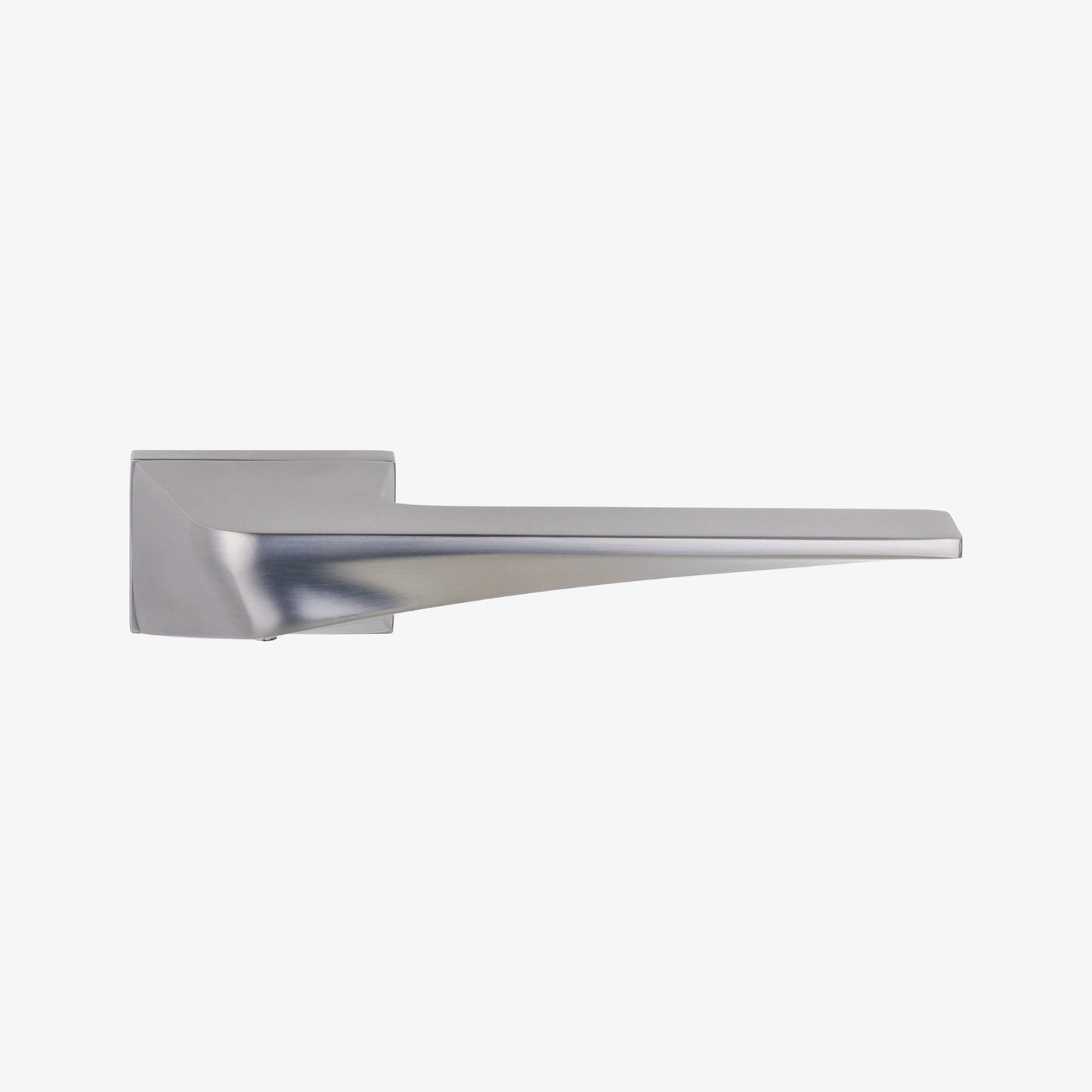 Meta Lever Handle on Round Rose & Cylinder Escutcheon