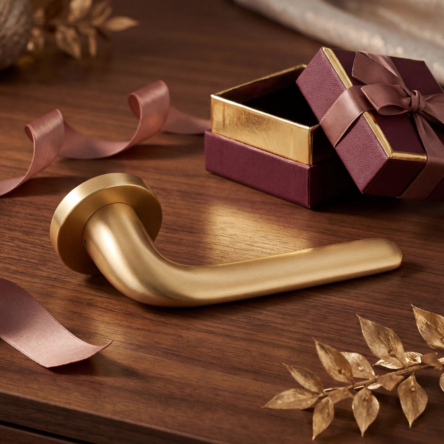 Aero Lever Handle on Round Rose & Cylinder Escutcheon