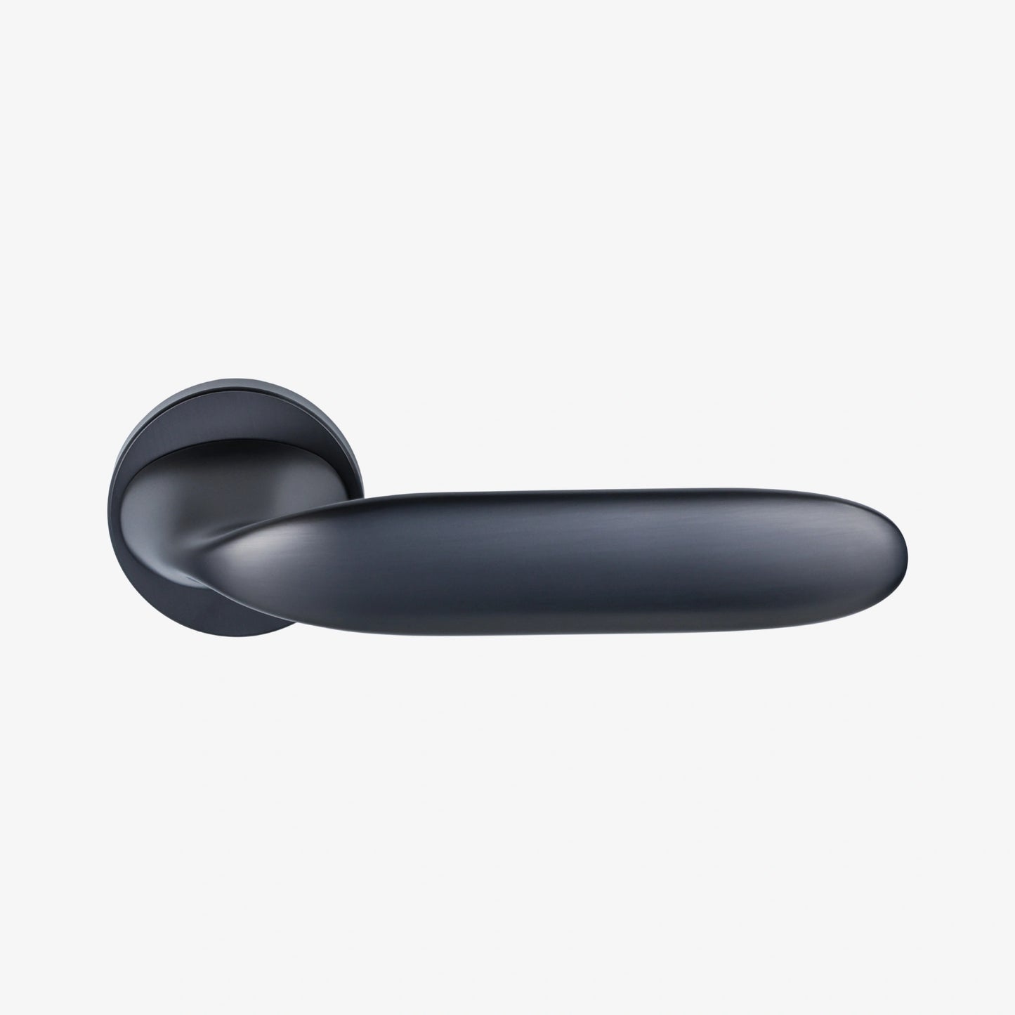 Wave Lever Handle on Round Rose & Cylinder Escutcheon