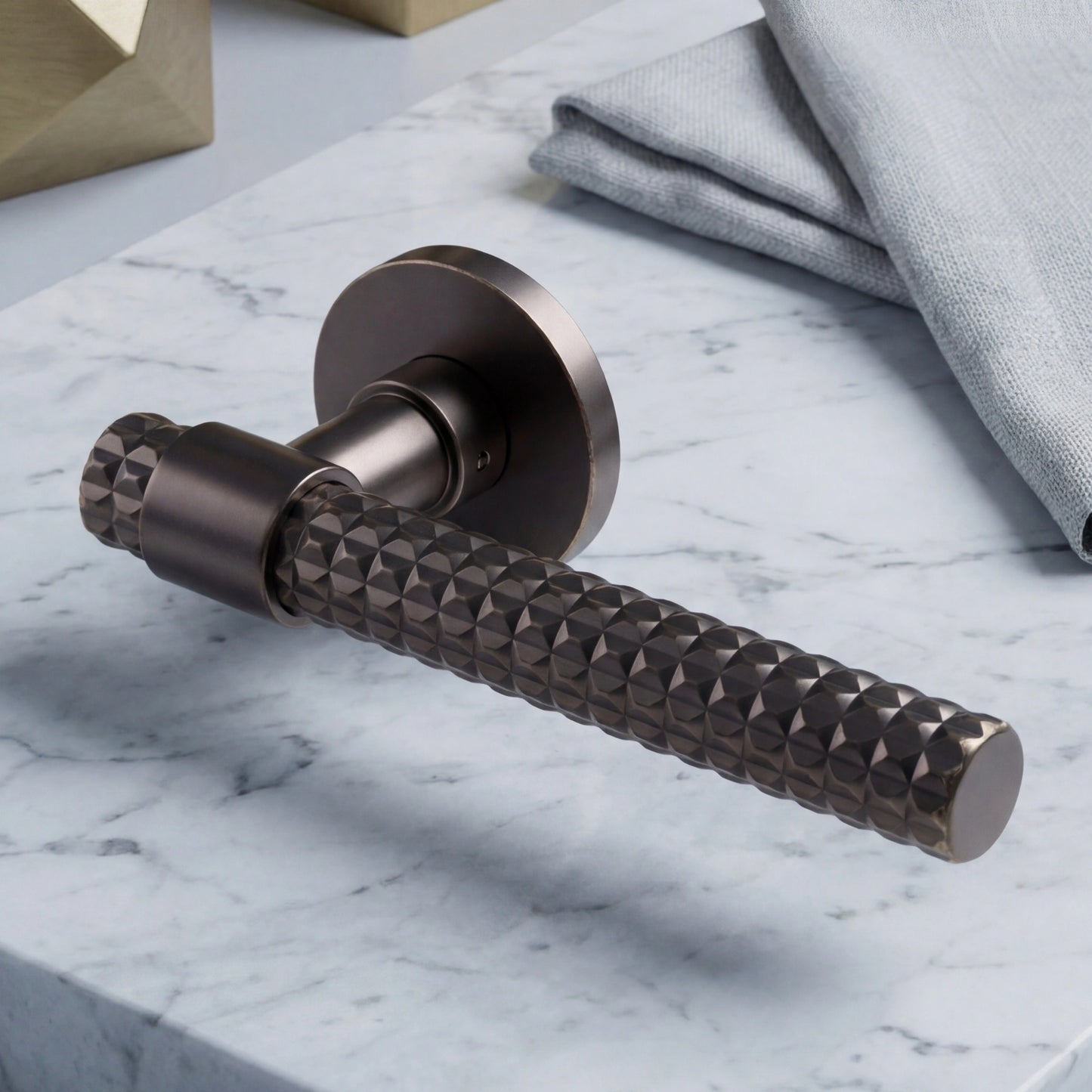 Burberry Lever Handle on Round Rose & Cylinder Escutcheon