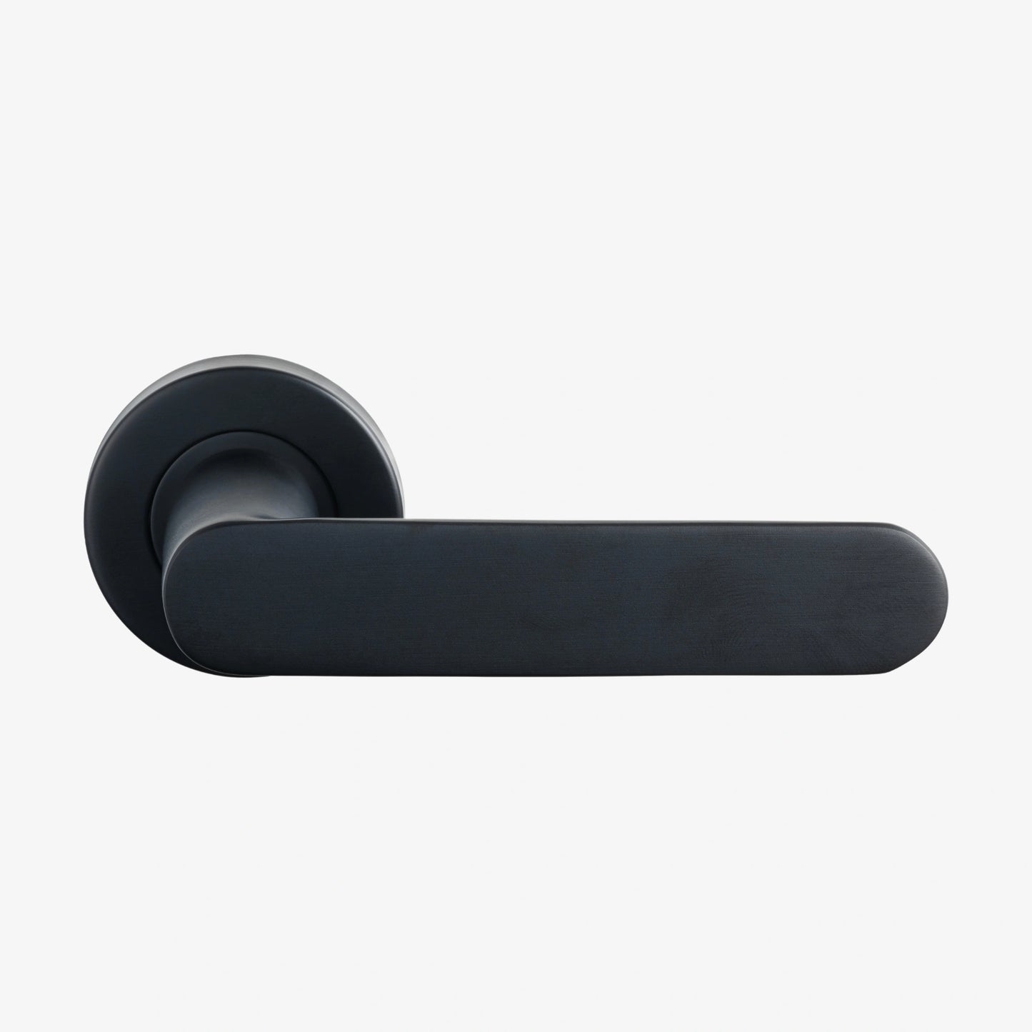 Moon Lever Handle on Round Rose & Cylinder Escutcheon