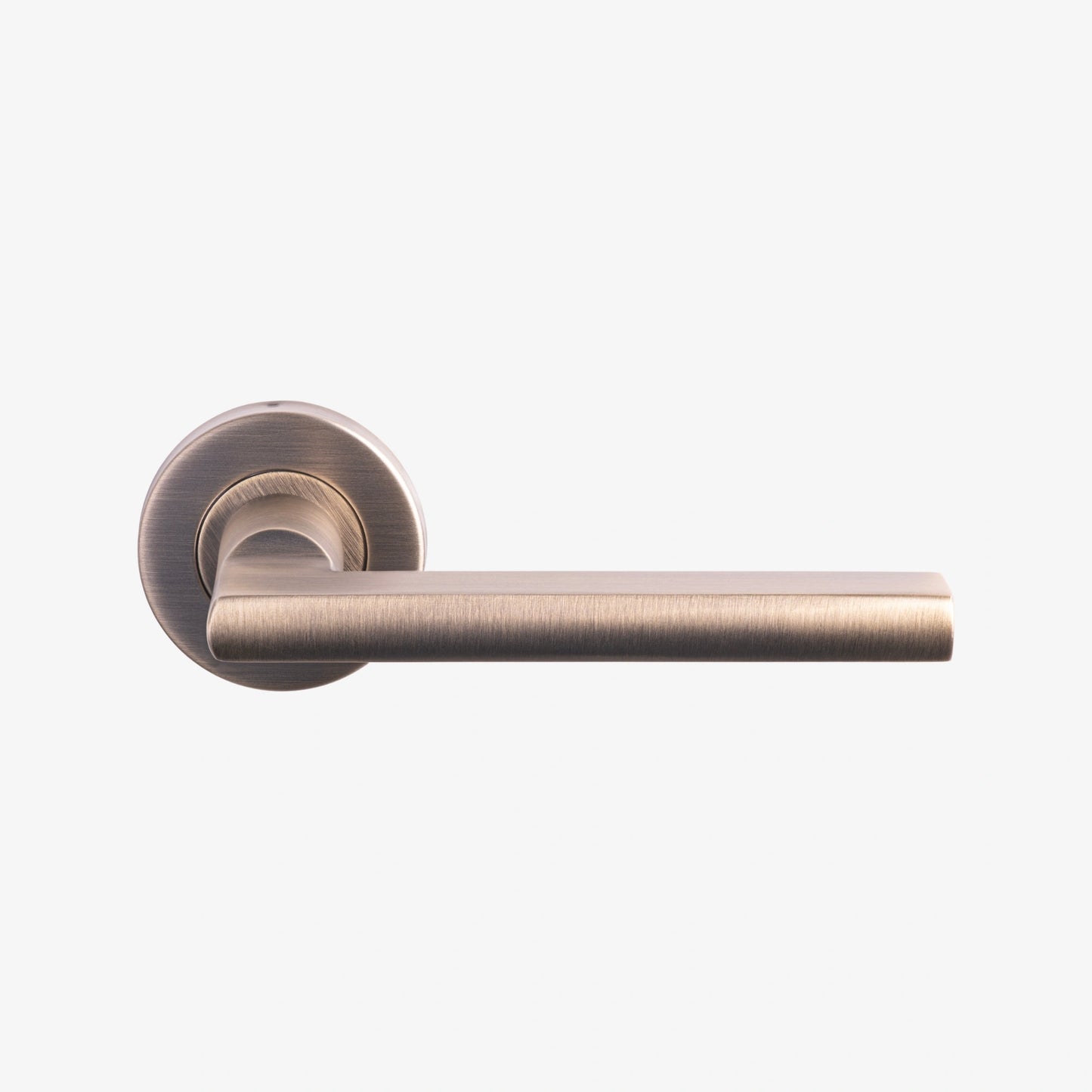 Metro Lever Handle on Round Rose & Cylinder Escutcheon