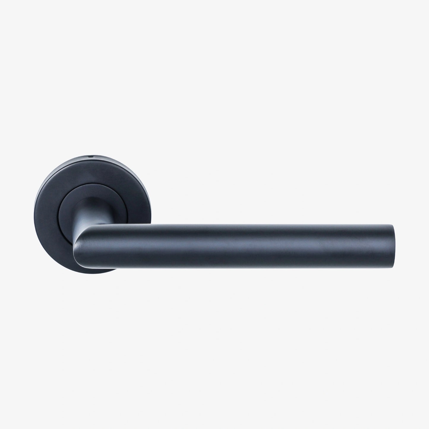 Inox Lever Handle on Round Rose & Cylinder Escutcheon