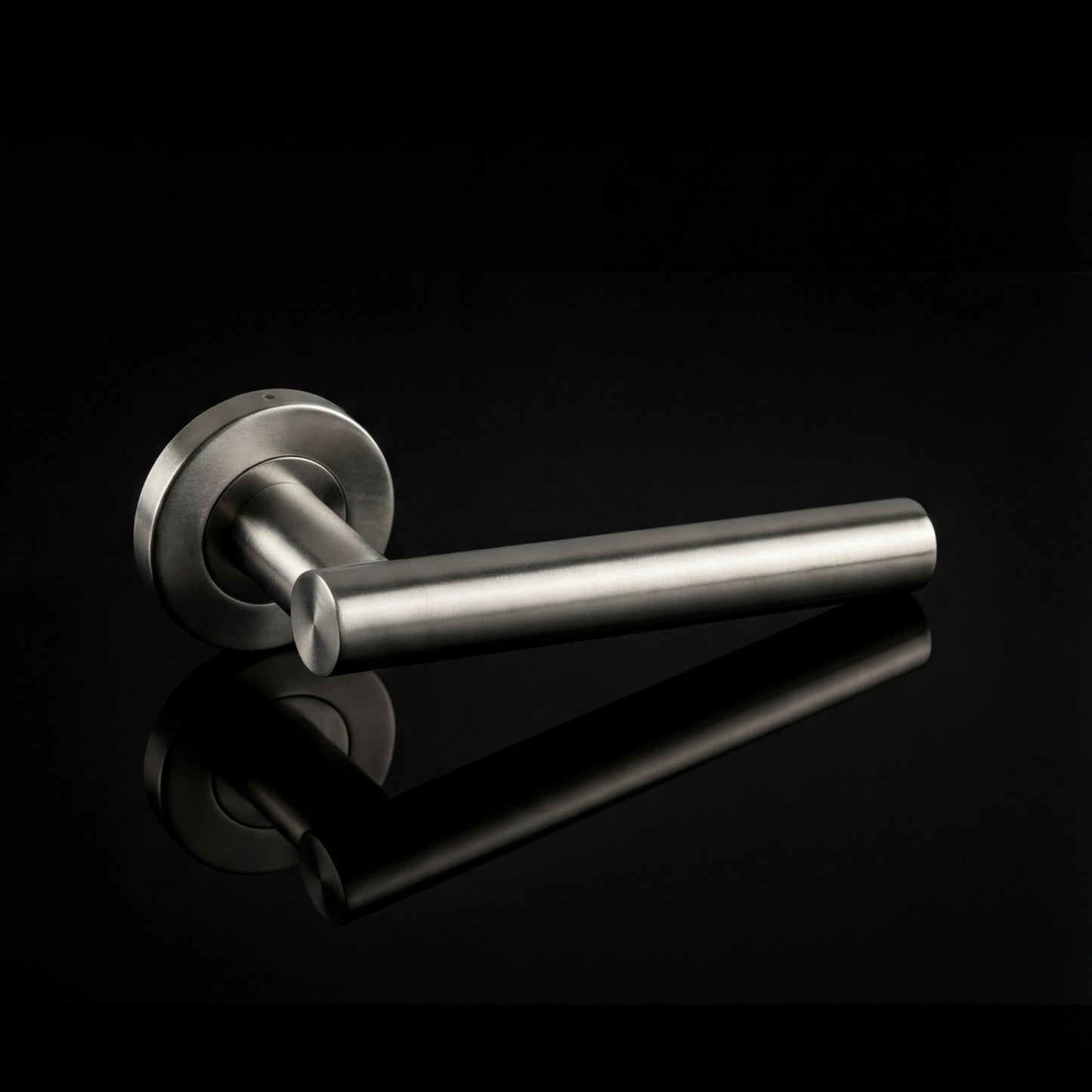 Arco Lever Handle on Round Rose & Cylinder Escutcheon