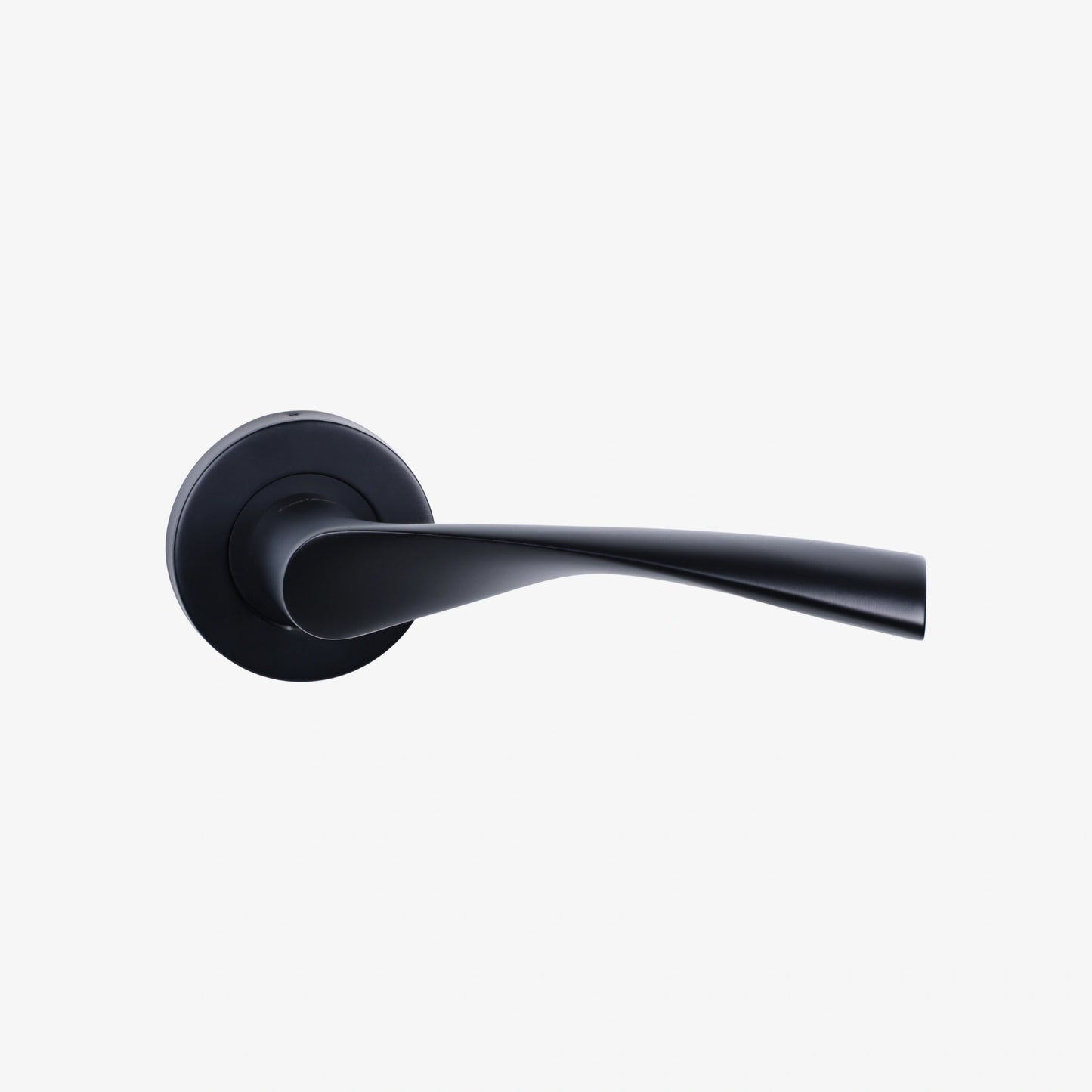 Twist Hollow Lever Handle on Round Rose & Cylinder Escutcheon