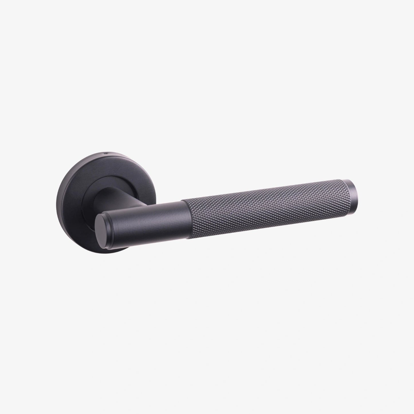 Spain Solid Lever Handle on Round Rose & Cylinder Escutcheon