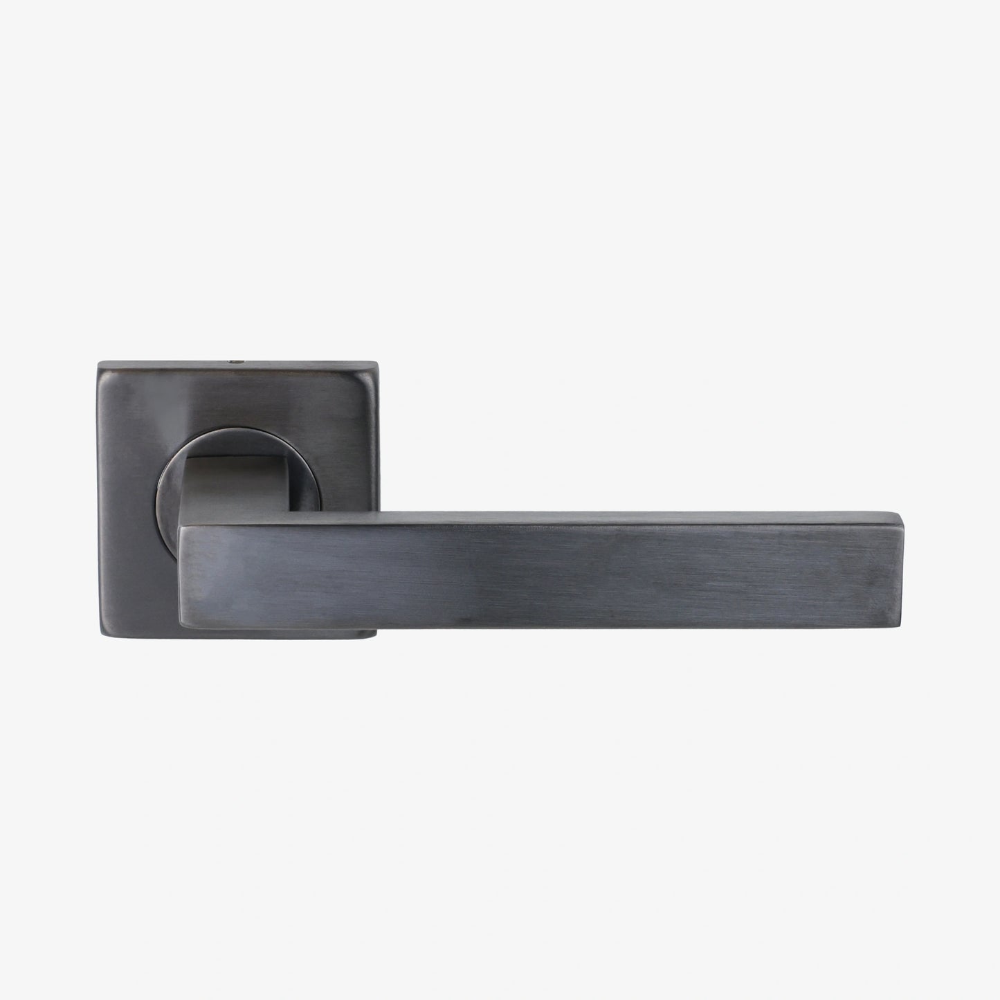 Vector Lever Handle on Round Rose & Cylinder Escutcheon