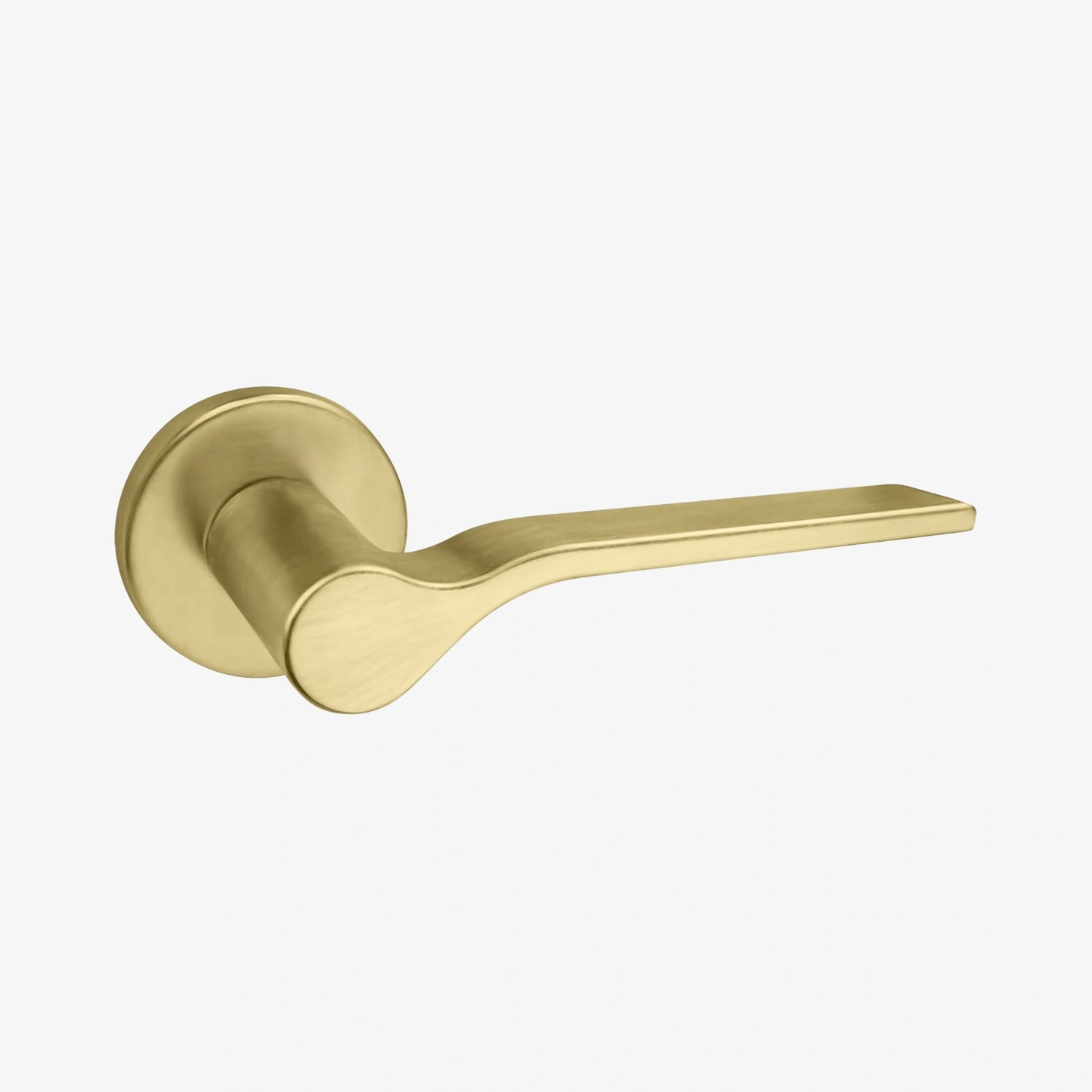 Onda Italy Lever Handle on Round Rose & Cylinder Escutcheon