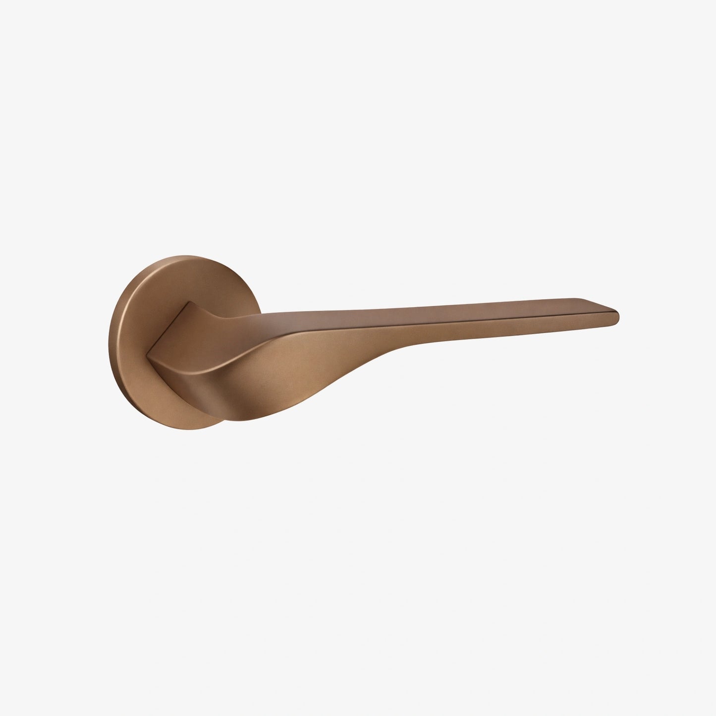 Alicia Italy Lever Handle on Round Rose & Cylinder Escutcheon