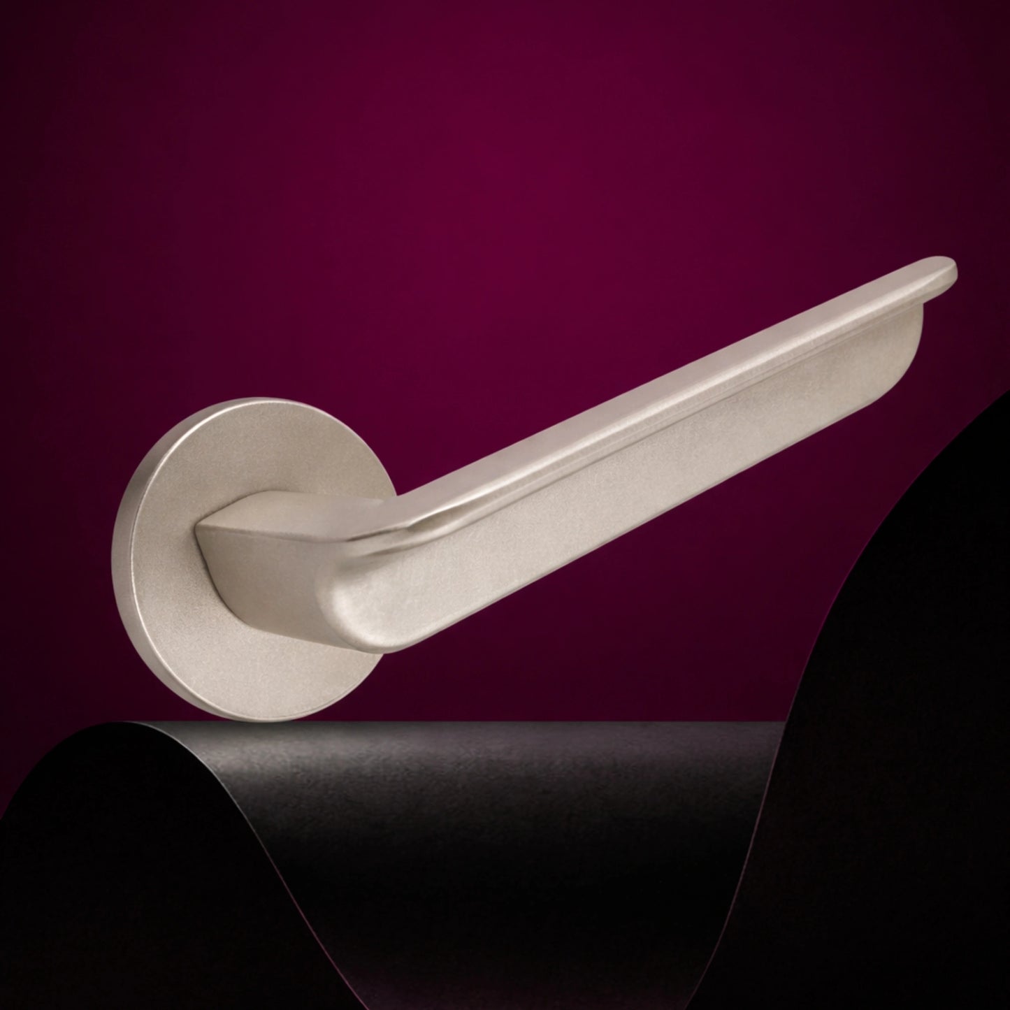 Ico Italy Lever Handle on Round Rose & Cylinder Escutcheon