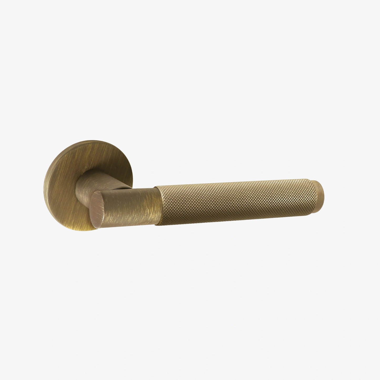 Marion Italy Lever Handle on Round Rose & Cylinder Escutcheon