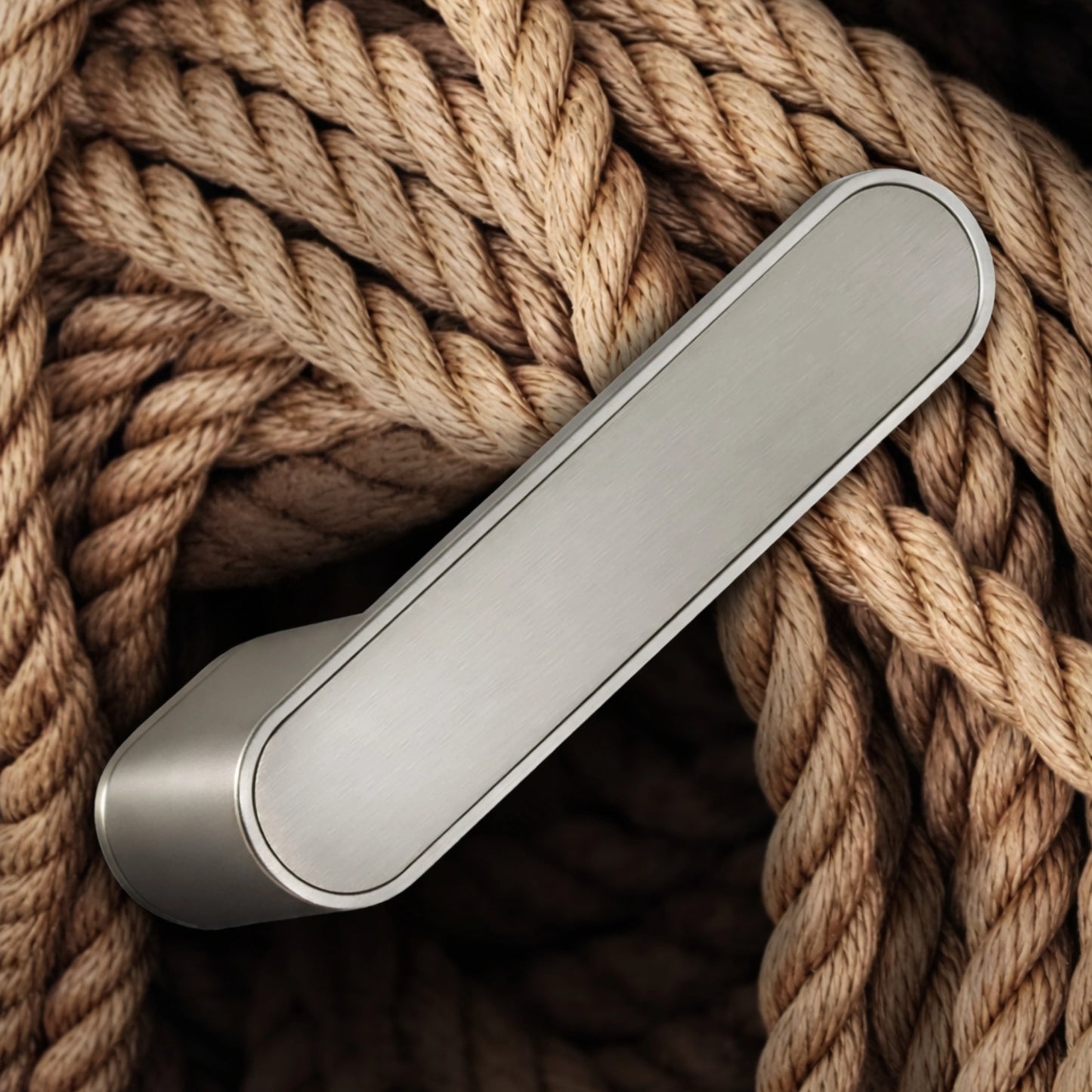 Laura Lever Handle on Round Rose & Cylinder Escutcheon