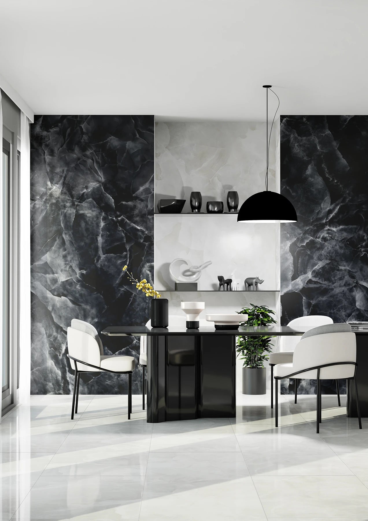 Italy Slabs EnergieKer Onyx Black Polished