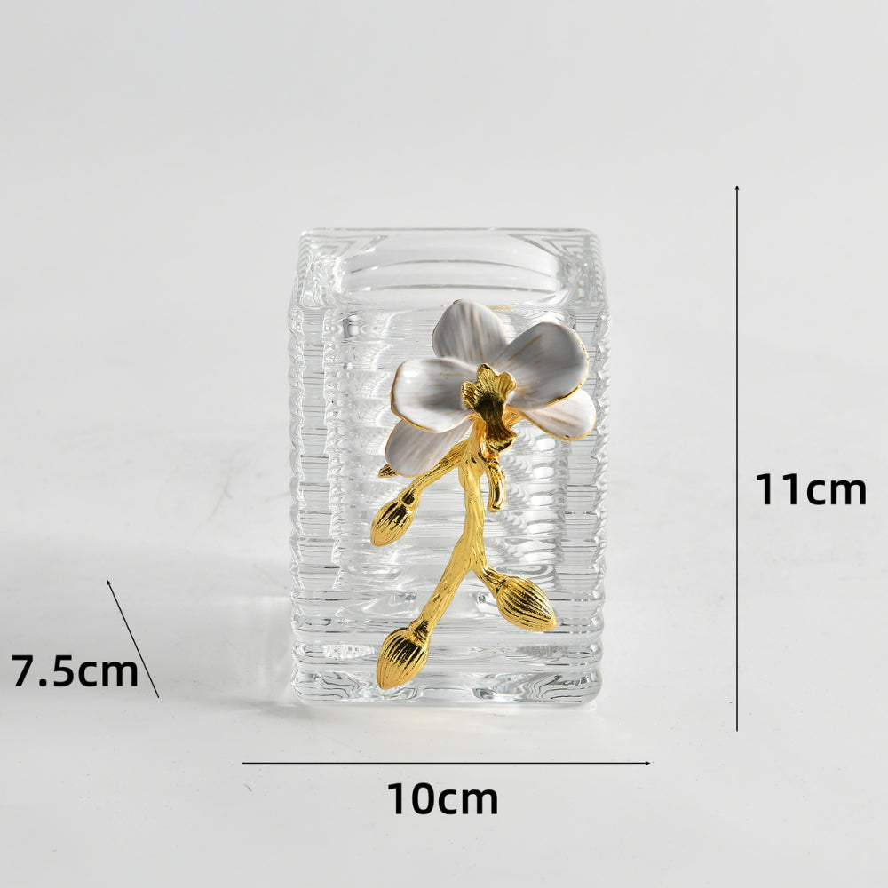 Orchid Glow Glass Accent Holder