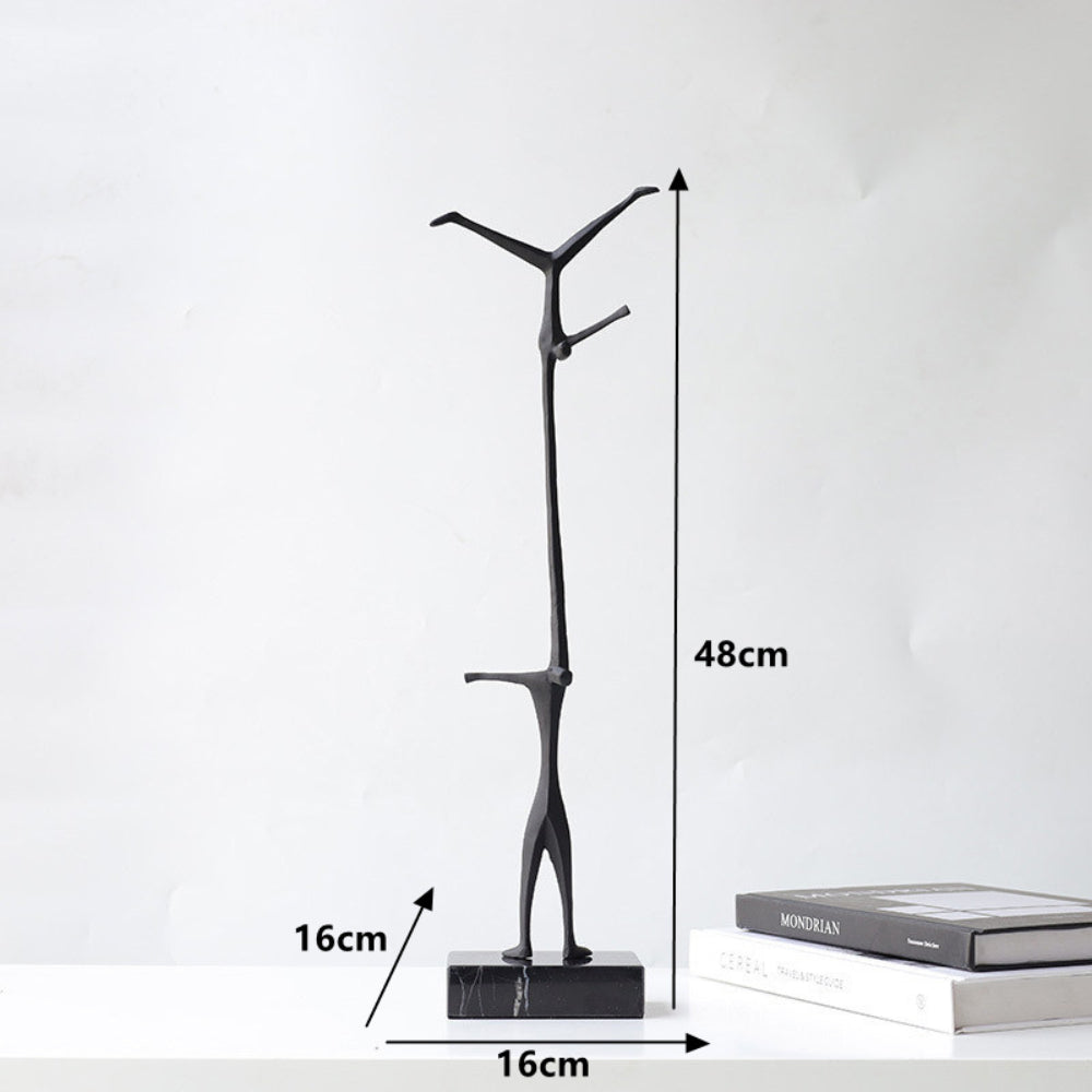 Tall Abstract Sculpture Marble Base
