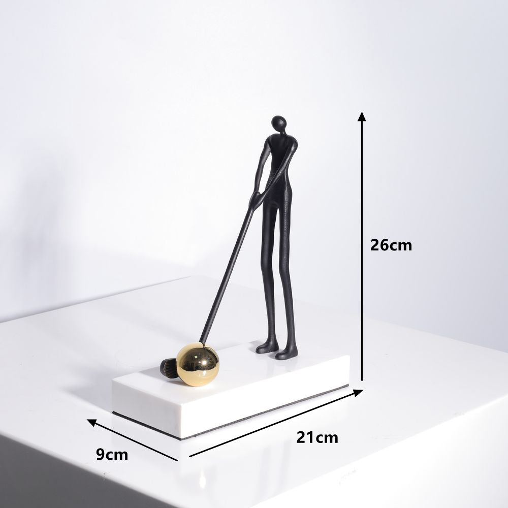 Abstract Human Sculpture Marble Base