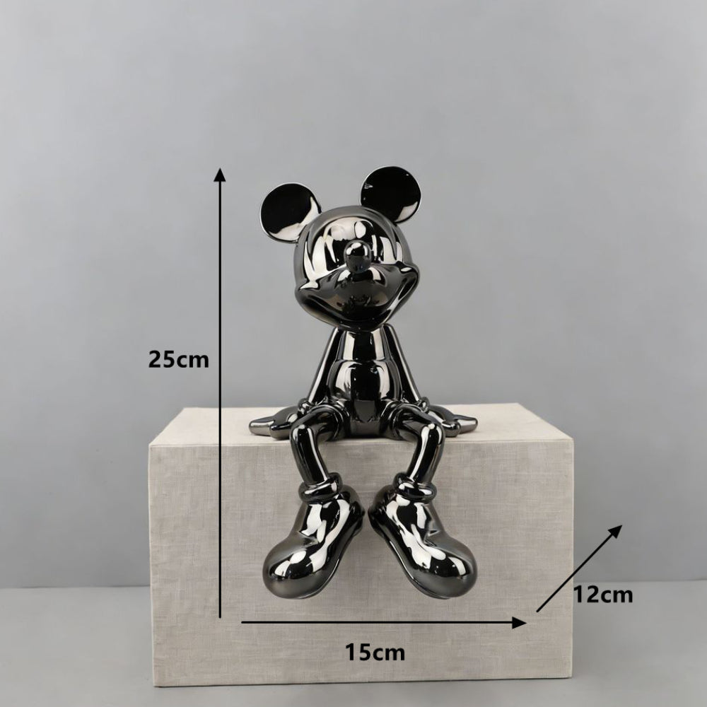 Black Gloss Cartoon Sculpture