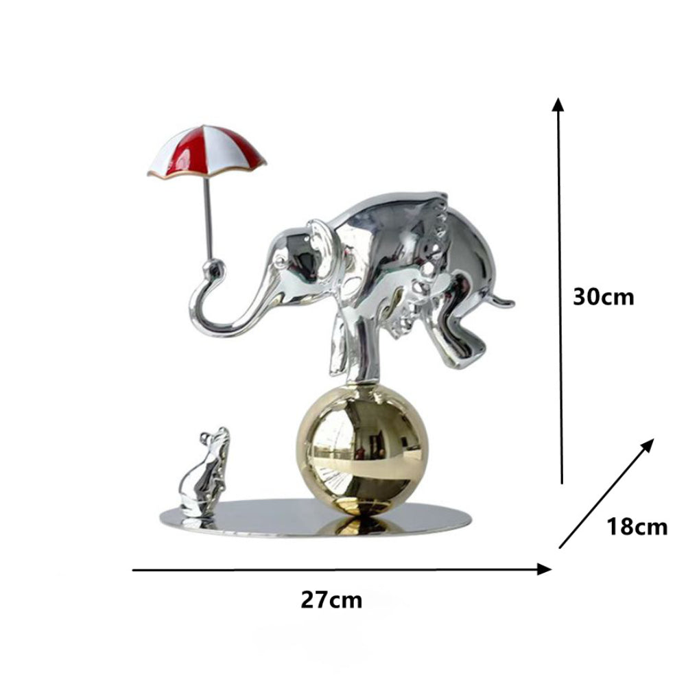 Elephant Balancing Sculpture Modern Décor