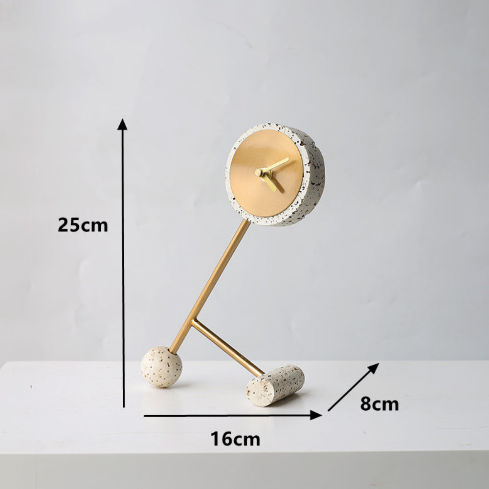 Modern Decorative Table Clock Resin Metal