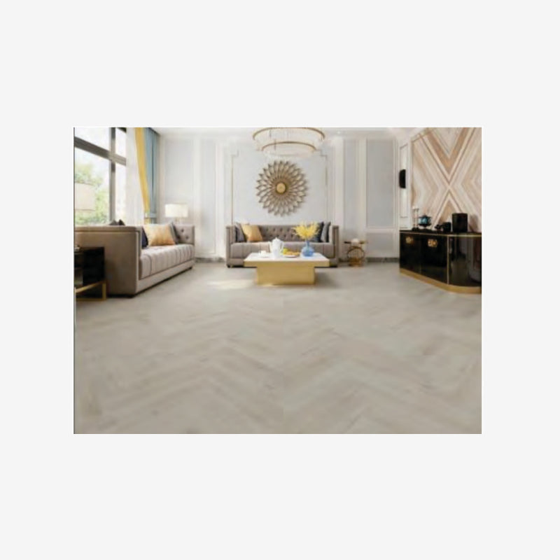 SPC Herringbone Flooring Lagoon White 5x127×620 mm with Underlay