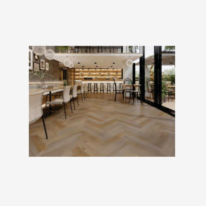 SPC Herringbone Flooring 5x127×620 mm Rigid Core Flooring