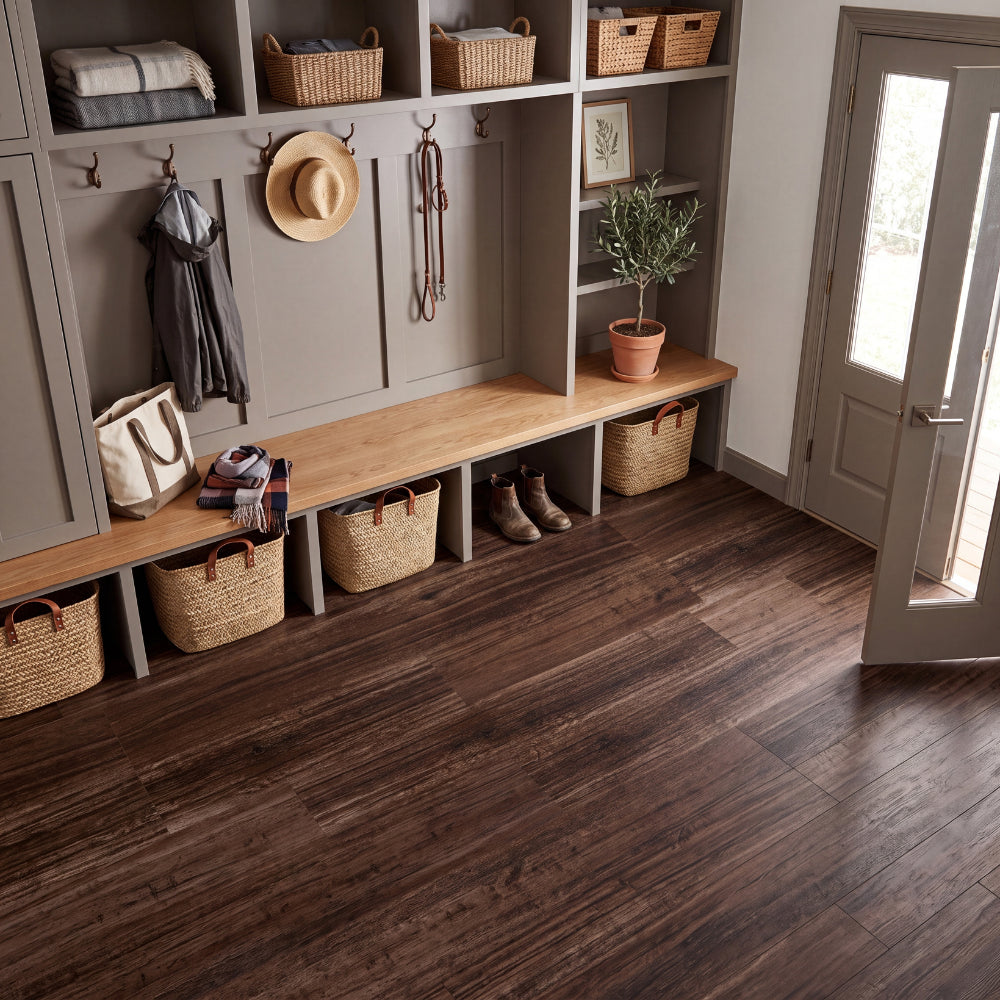 LVT Flooring Straight Planks – Oxford Brown | 1220x180x4.0mm