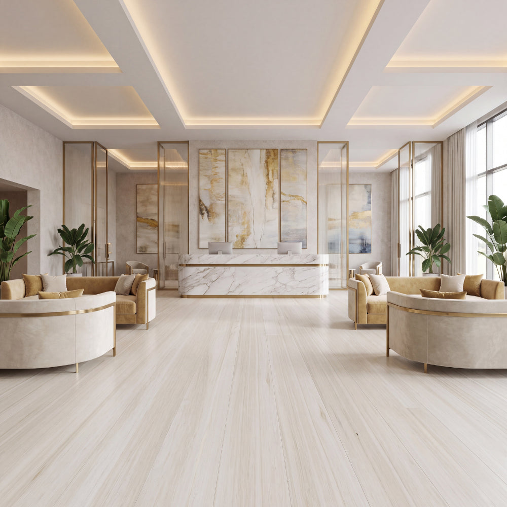 LVT Flooring Straight Planks – Ivory | 1220x180x4.0mm