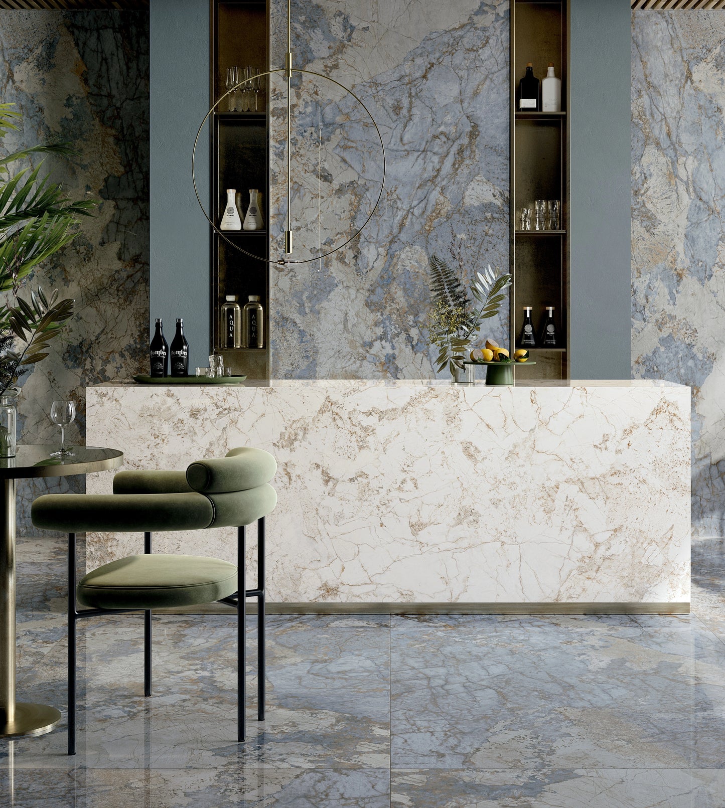 Italy Slabs La Fabbrica Gemstone Ocean Polished