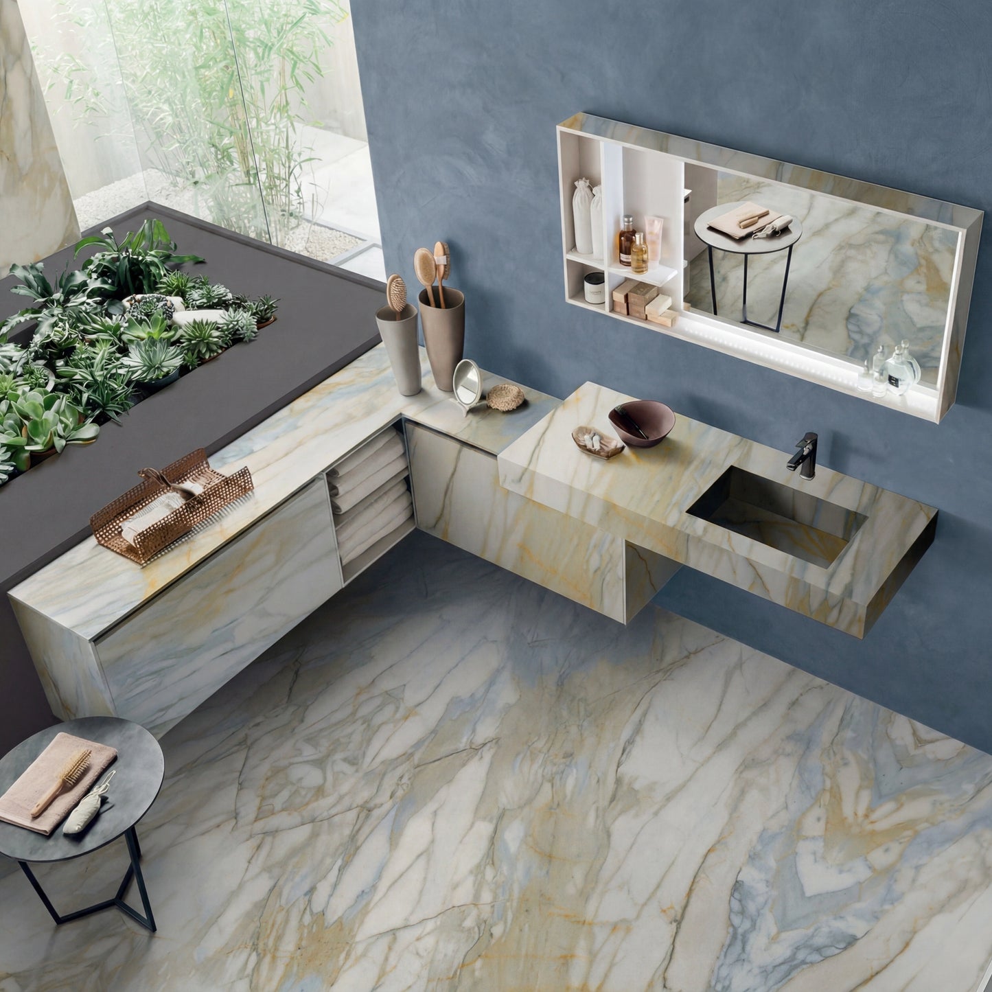 Italy Slabs Vero Macchia Vecchia Azzurra Book Match Polished