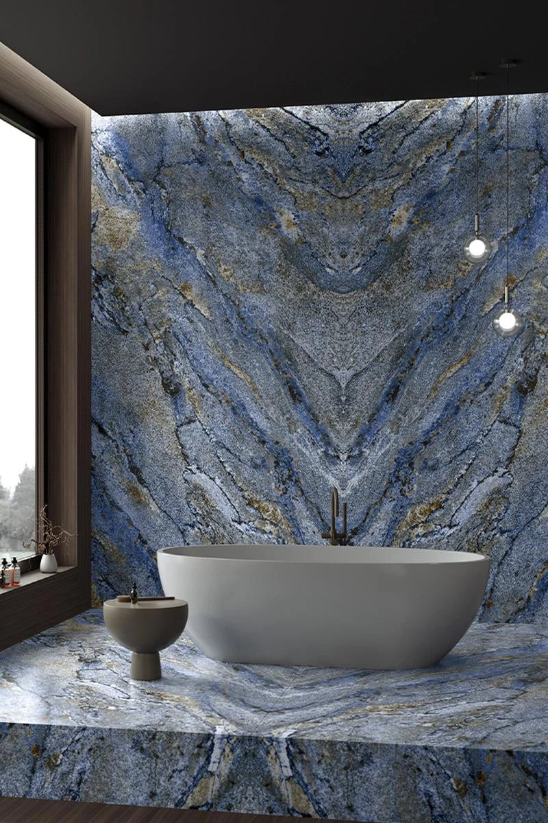 Italy Slabs Vero Azul Bahia Bookmatch Polished