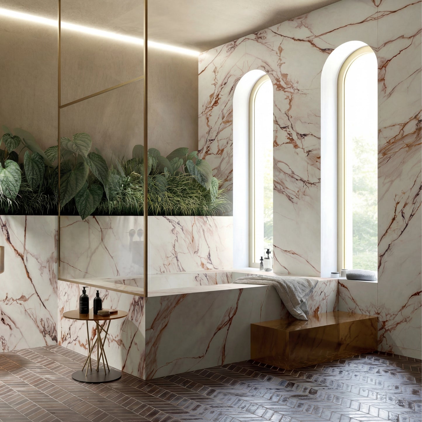 Italy Slabs Vero Light Red Calacatta Polish