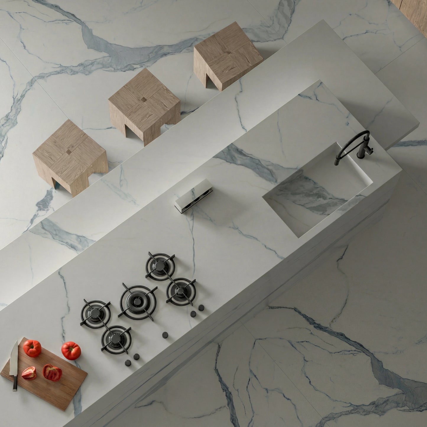 Italy Slabs Vero White Statuario Bookmatch Polished